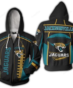 Nfl Jacksonville Jaguars Zippered Hoodie Limited Edition Zip Up 3D All Over Print Zip Up Hoodie Option