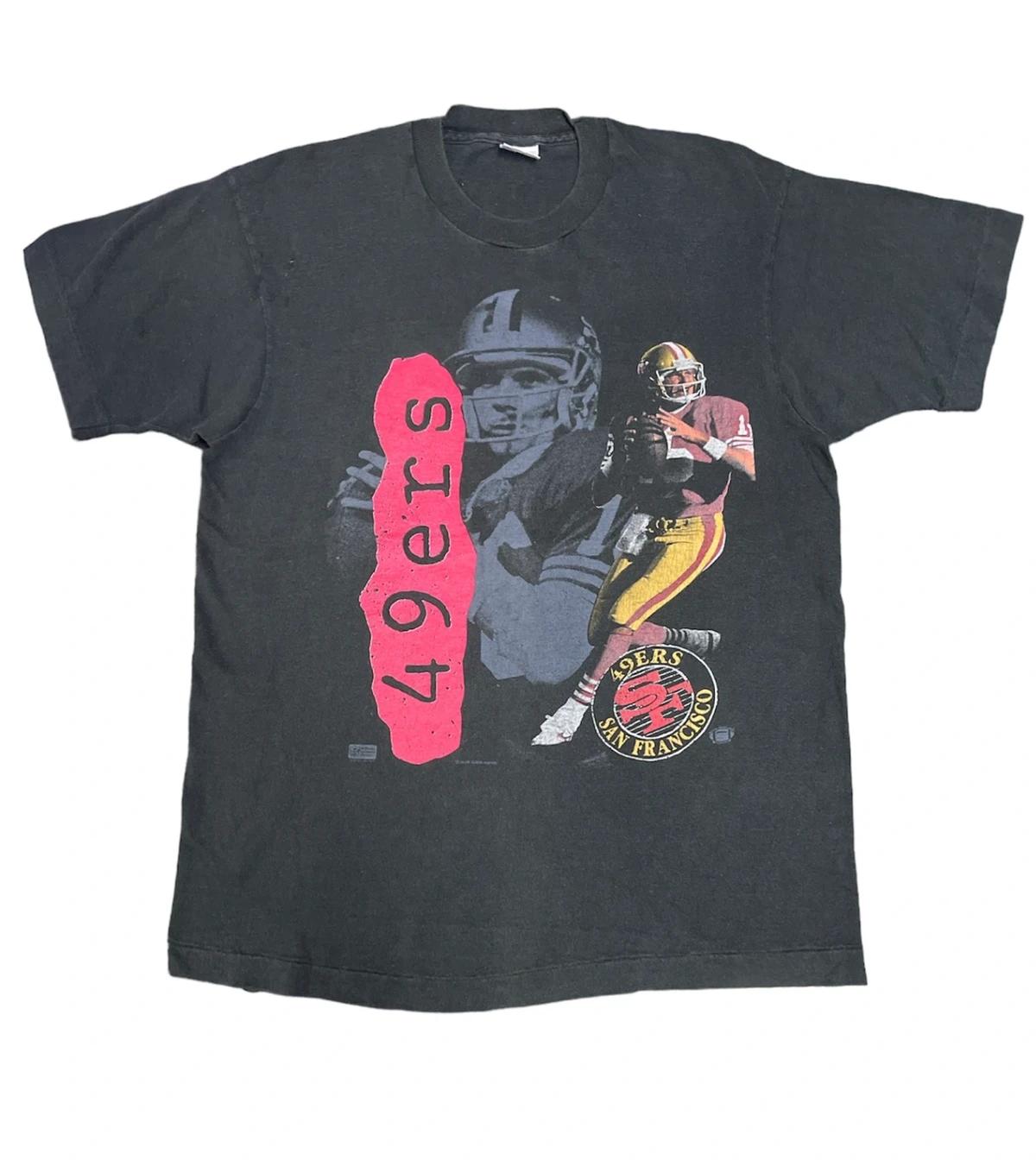 NFL Joe Montana San Francisco Sf 49Ers Tshirt Pullover Hoodie Crewneck Sweatshirt Reprinted Full Color Full Size Gifts For NFL Fans