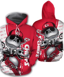 Nfl Kansas City Chiefs Animated Character Jack Skeleton 3D Hoodie