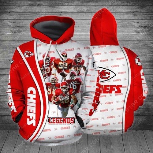 Nfl Kansas City Chiefs Legends For Unisex 3D All Over Print Zip Up Hoodie Option