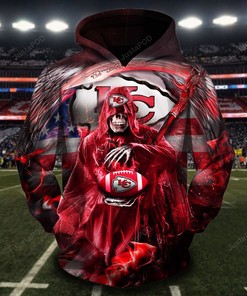 Nfl Kansas City Chiefs Patriotic Grimm Reaper Sudden Death Men And Women 3D Hoodie Zip Hoodie Kansas City Chiefs 3D Shirt