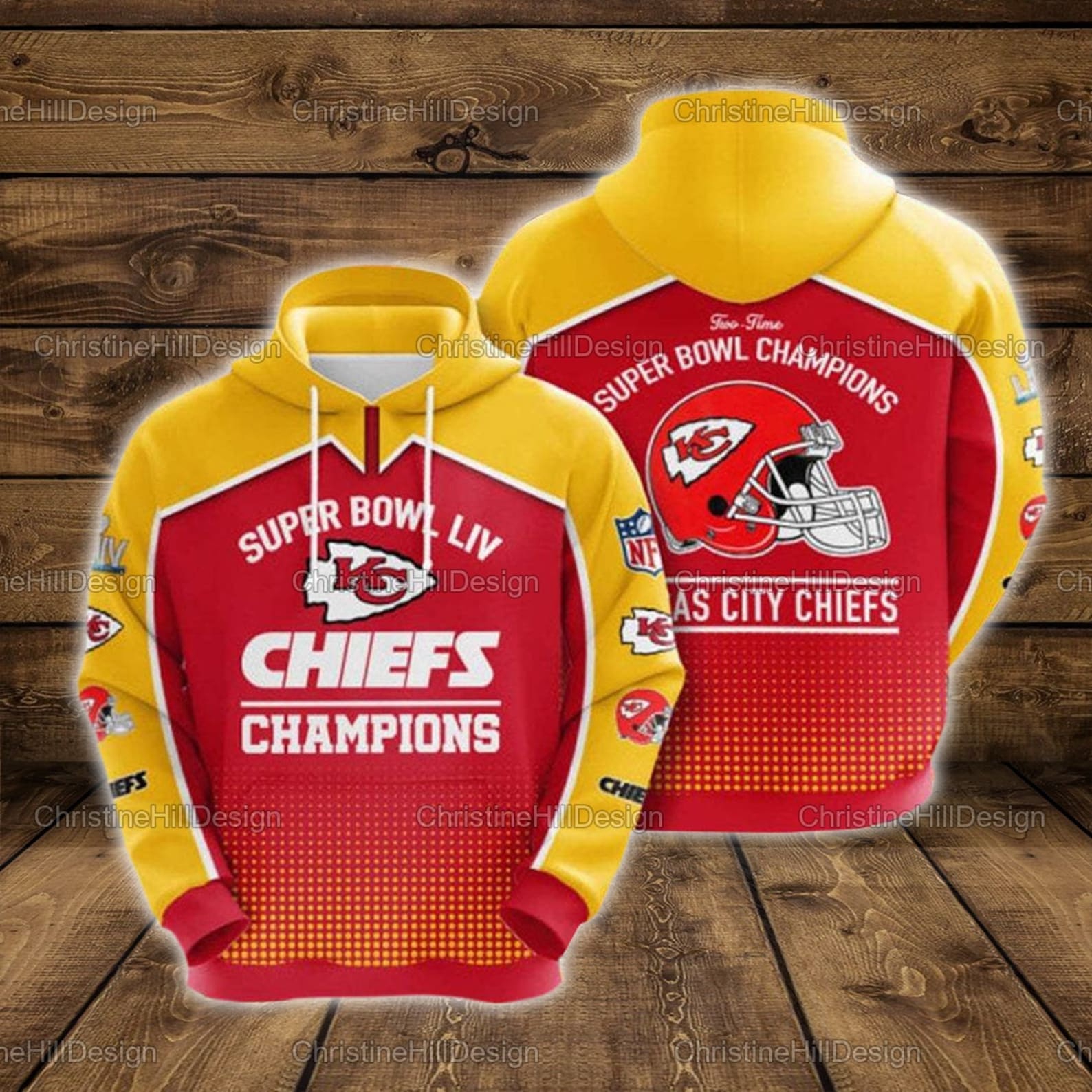 Nfl Kansas City Chiefs Super Bowl Champion 3D All Over Print Zip Up Hoodiezip Up Hoodie