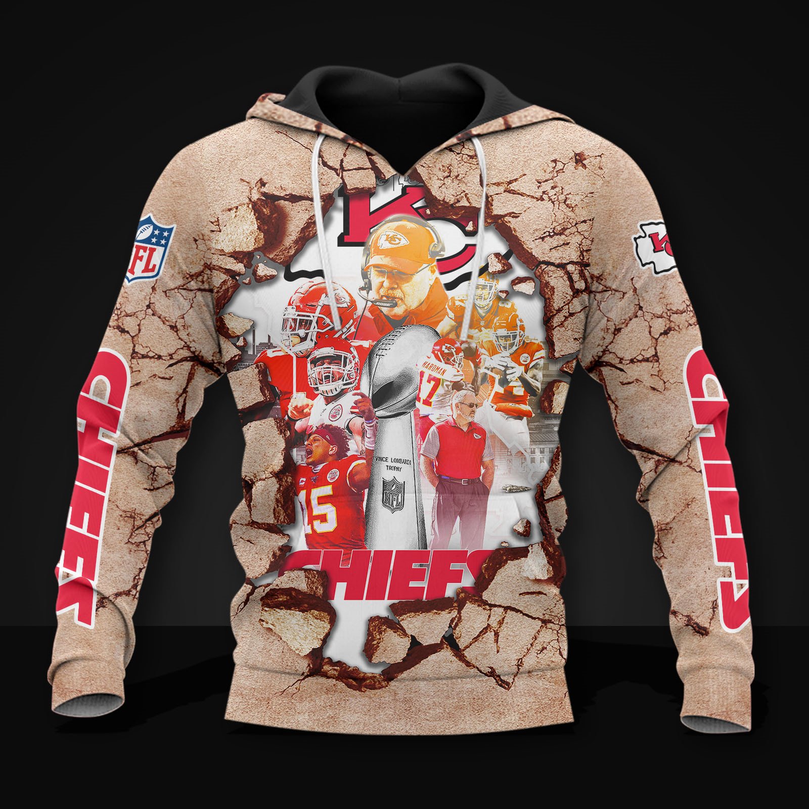 Nfl Kansas City Chiefs Super Bowl Champions 3D All Over Print Zip Up Hoodiezip Up Hoodie