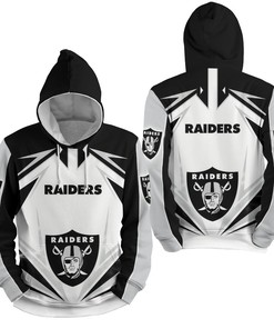 Nfl Las Vegas Raiders Lighting 3D Full Over Print Hoodie Zip Hoodie Sweater Tshirt 3