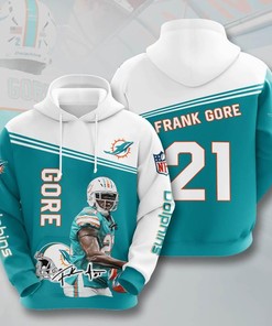 Nfl Miami Dolphins Frank Gore 3D All Over Print Zip Up Hoodie Option