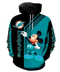 Nfl Miami Dolphins Mickey Limited 3D Hoodie Zip Hoodie, Nfl 3D All Over Print Hoodie Zip Hoodie