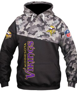 Nfl Minnesota Vikings Camo 3D All Over Print Zip Up Hoodie Option