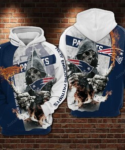 Nfl New England Patriots Grim Reaper Sudden Death 3D All Over Print Zip Up Hoodie Option
