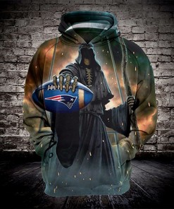 Nfl New England Patriots Grimm Reaper 3D All Over Print Zip Up Hoodie Option