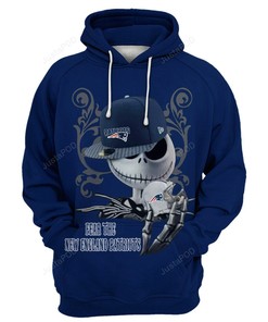 Nfl New England Patriots Jack Skellington Men And Women 3D All Over Print Zip Up Hoodie Optiont