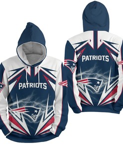 Nfl New England Patriots Lighting 3D Full Over Print Hoodie Zip Hoodie Sweater Tshirt 3