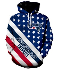 Nfl New England Patriots Patriotic Star And Stripes 3D All Over Print Zip Up Hoodie Option