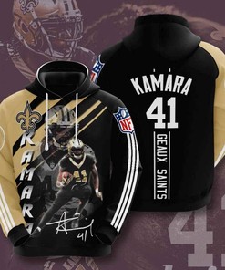 Nfl New Orleans Saints Alvin Kamara 3D All Over Print Zip Up Hoodie Option