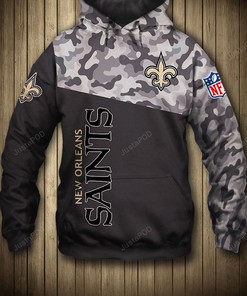 Nfl New Orleans Saints Camo Men And Women 3D Hoodie Zip Hoodie Nfl New Orleans Saints 3D Shirt New Orleans Saints Custom Hoodie 2020