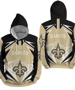 Nfl New Orleans Saints Lighting 3D Full Over Print Hoodie Zip Hoodie Sweater Tshirt 2