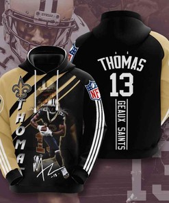 Nfl New Orleans Saints Michael Thomas 3D All Over Print Zip Up Hoodie Option