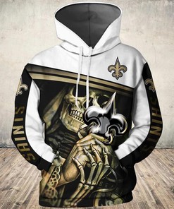 Nfl New Orleans Saints Skull 3D Hoodie