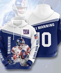 Nfl New York Giants Eli Manning 3D All Over Print Zip Up Hoodiezip Up Hoo