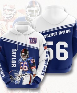 Nfl New York Giants Lawrence Taylor 3D All Over Print Zip Up Hoodie Option