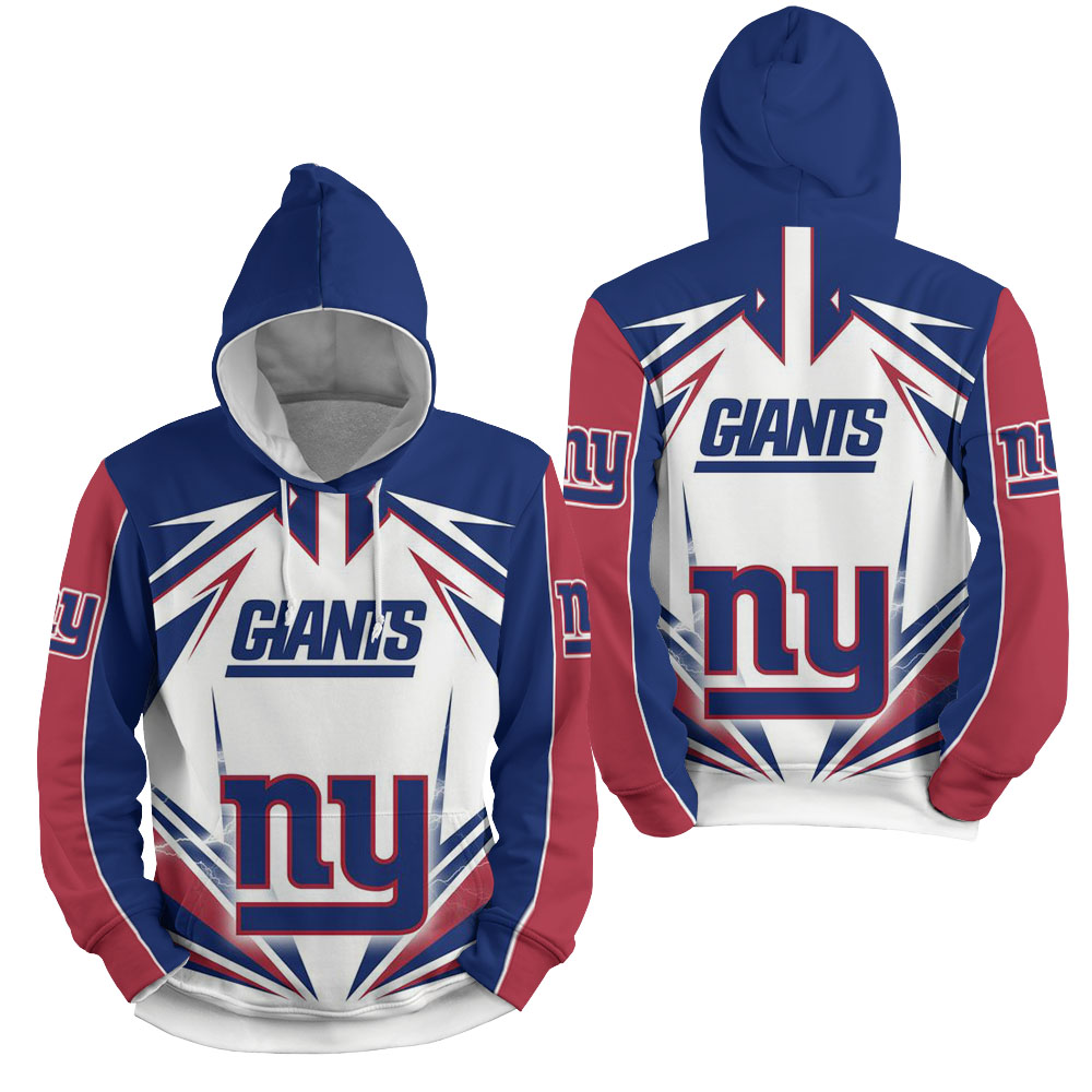 Nfl New York Giants Lighting 3D Full Over Print Hoodie Zip Hoodie Sweater Tshirt 3