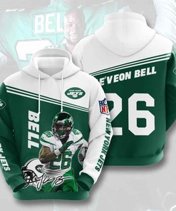 Nfl New York Jets Leveon Bell 3D All Over Print Zip Up Hoodie Option