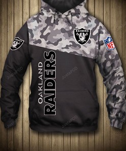 Nfl Oakland Raiders Camo Men And Women 3D Hoodie Nfl Oakland Raiders 3D Shirt