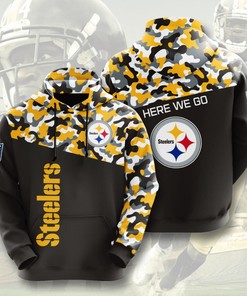 Nfl Pittsburgh Steelers Here We Go 3D All Over Print Zip Up Hoodie Option