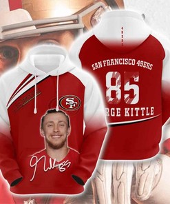 Nfl San Francisco 49Ers George Kittle 3D All Over Print Zip Up Hoodie Option
