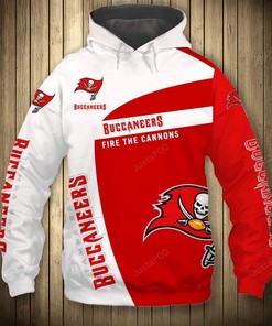 Nfl Tampa Bay Buccaneers Fire The Cannons 3D All Over Print Zip Up Hoodie Option