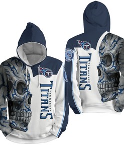 Nfl Tennessee Titans With Skull 3D Full Over Print Hoodie Zip Hoodie Sweater Tshirt 3