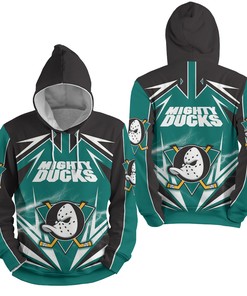Nhl Anaheim Mighty Ducks Lighting 3D Full Over Print Hoodie Zip Hoodie Sweater Tshirt 3