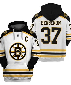 Nhl Boston Bruins Patrice Bergeron 37 White For Fans 3D All Over Print Zip Up Hoodie Option