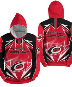 Nhl Carolina Hurricanes Lighting 3D Full Over Print Hoodie Zip Hoodie Sweater Tshirt 3