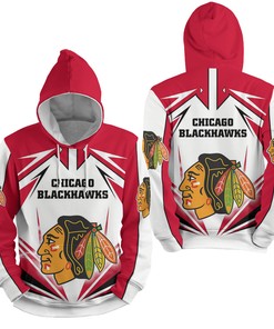 Nhl Chicago Blackhawks Lighting 3D Full Over Print Hoodie Zip Hoodie Sweater Tshirt 3