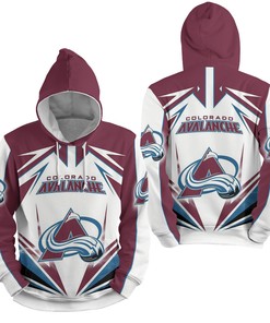 Nhl Colorado Avalanche Lighting 3D Full Over Print Hoodie Zip Hoodie Sweater Tshirt 3