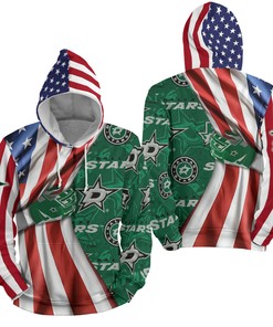 Nhl Dallas Stars American Flag 3D Full Over Print Hoodie Zip Hoodie Sweater Tshirt 3