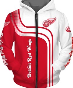 Nhl Detroit Red Wings 3D All Over Print Zip Up Hoodie Option