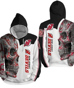 Nhl New Jersey Devils With Skull 3D Full Over Print Hoodie Zip Hoodie Sweater Tshirt 3