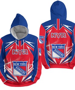 Nhl New York Rangers Lighting 3D Full Over Print Hoodie Zip Hoodie Sweater Tshirt 3