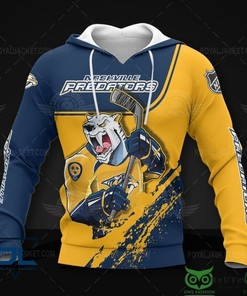 Nashville Predators Nhl Bear 3D All Over Print Hoodie With Zip Up