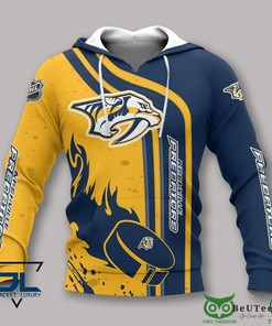 Nashville Predators Nhl Camouflage 3D All Over Print Hoodie With Zip Up