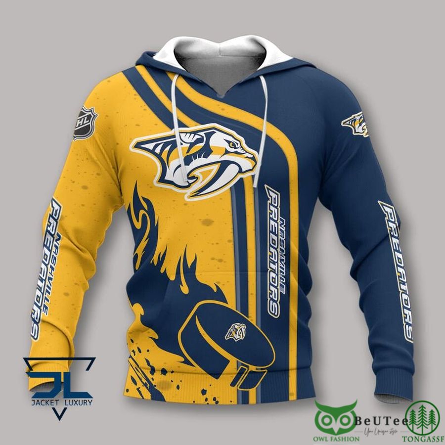 Nashville Predators Nhl Camouflage 3D All Over Print Hoodie With Zip Up