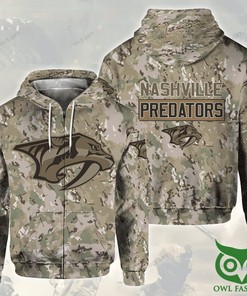 Nashville Predators Nhl Color 3D All Over Print Hoodie With Zip Up