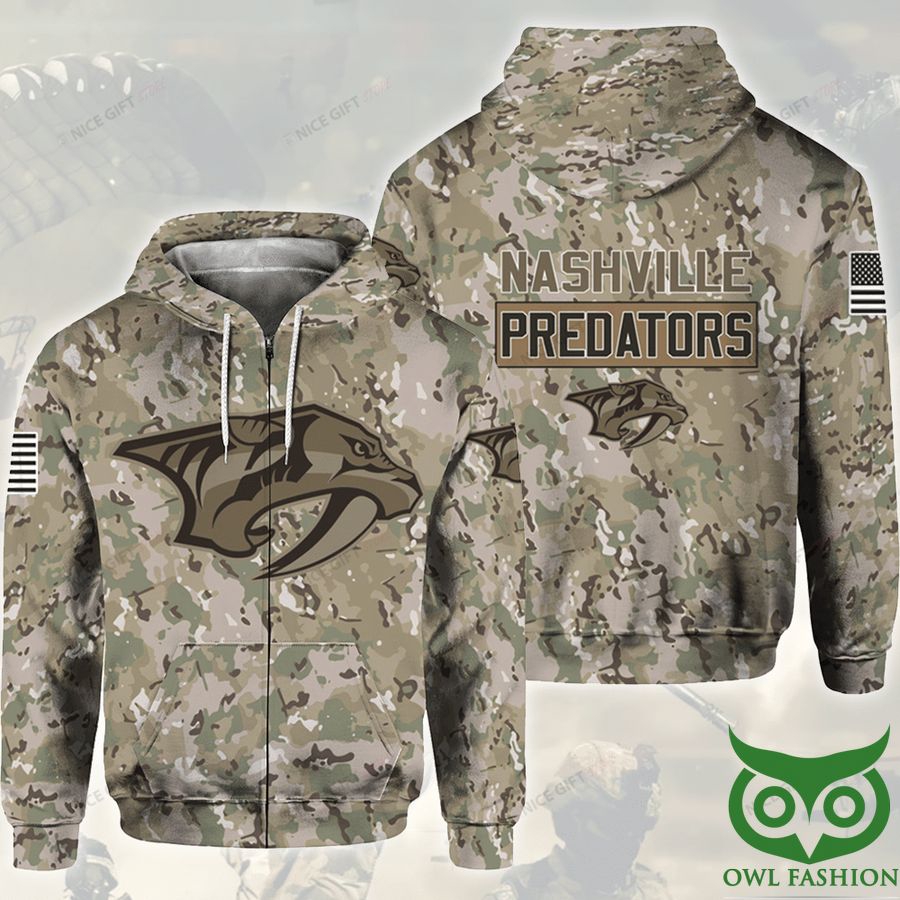Nashville Predators Nhl Color 3D All Over Print Hoodie With Zip Up