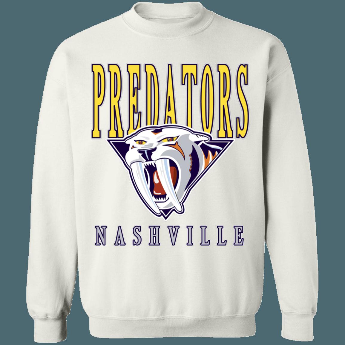 Nashville Predators SABRETOOTH Retro NHL Crewneck Sweatshirt Hoodie Shirt Gifts for Fans