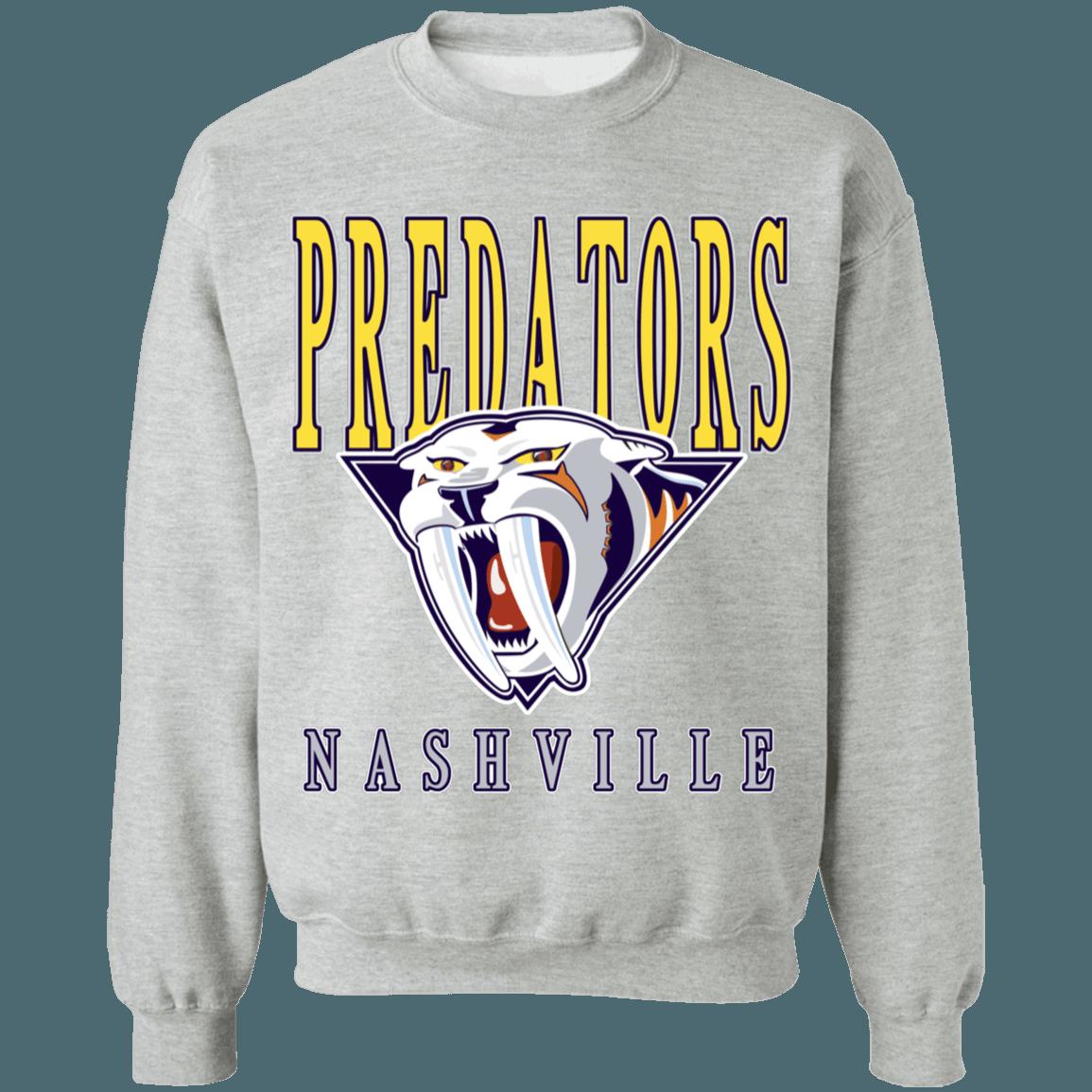 Nashville Predators SABRETOOTH Retro NHL Crewneck Sweatshirt Hoodie Shirt Gifts for Fans - Image 3