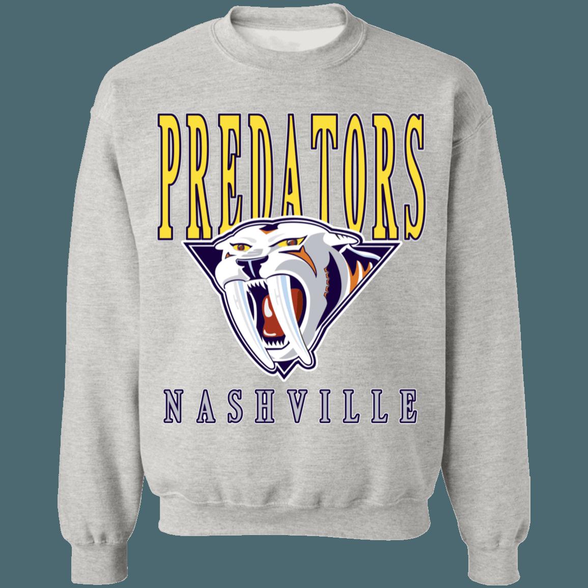 Nashville Predators SABRETOOTH Retro NHL Crewneck Sweatshirt Hoodie Shirt Gifts for Fans - Image 4