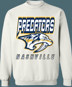 Nashville Predators SABRETOOTH Retro NHL Crewneck Sweatshirt Hoodie Shirt Gifts for Fans Sweater