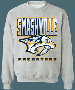 Nashville Predators SMASHVILLE 2 Retro NHL Crewneck Sweatshirt Hoodie Shirt Gifts for Fans