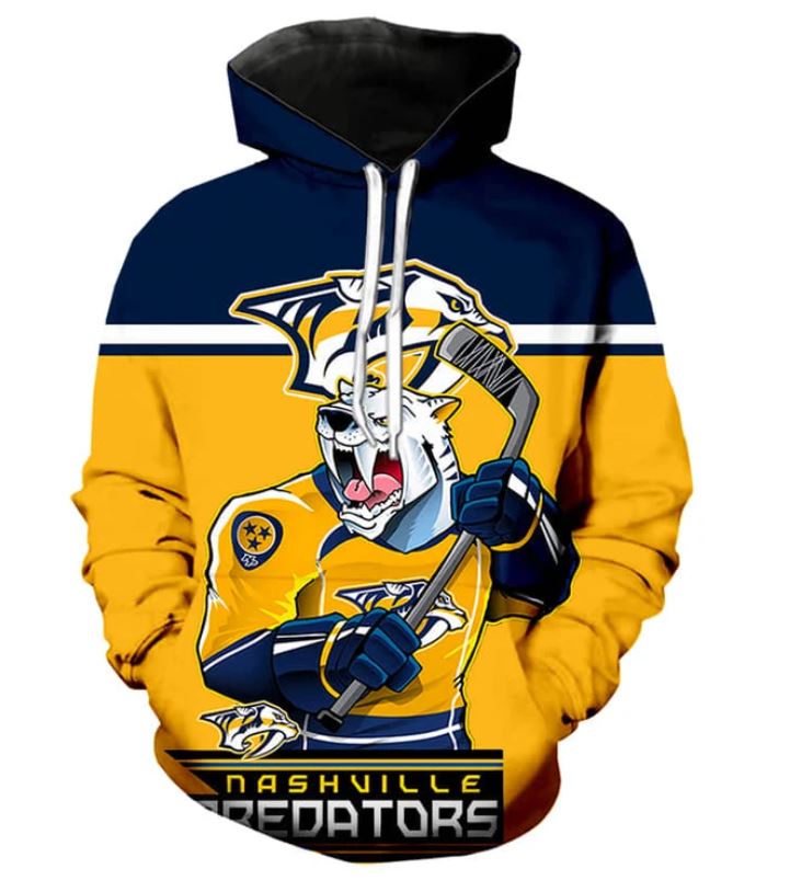 Nashville Predators Ultra Cool Long 3D Hoodie Zip Hoodie, Nhl 3D All Over Print Hoodie Zip Hoodie